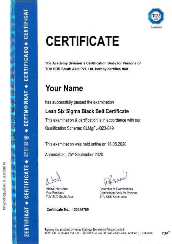 LSSBB-Certificate
